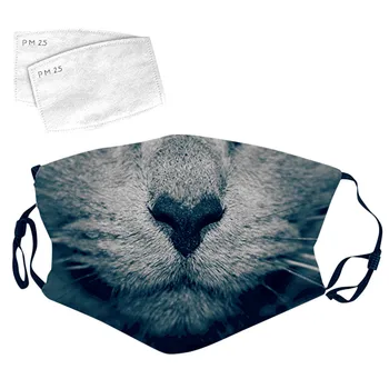 

Mask Cat Printed Fashion Face Mask with Filter for Outdoor mascarilla lavable mujer mascarilla facial reutilizable