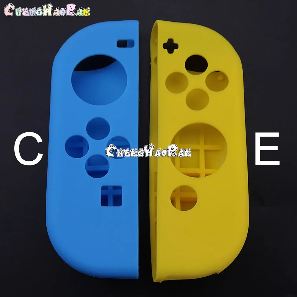 1pair Silicone Rubber Skin Case Cover For Nintendo Switch Joy-Con