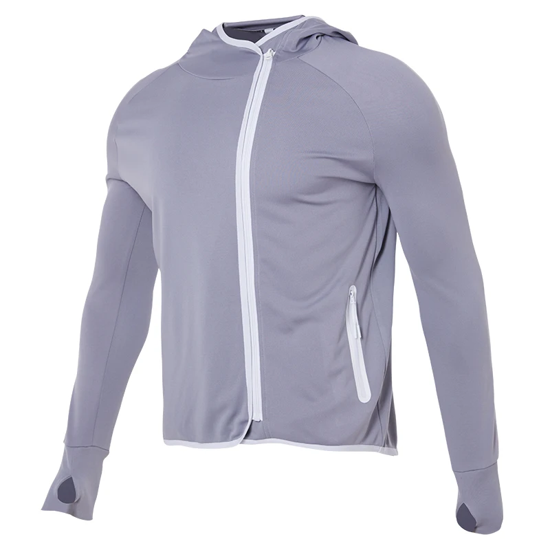 MBF9233 VANSYDICAL Winter Autumn Hoodies Sport Shirt Men Hat Zipper Running Jackets Fitness Gym Sports Clothing Sport Top Men Sportswear - Цвет: MBF9233