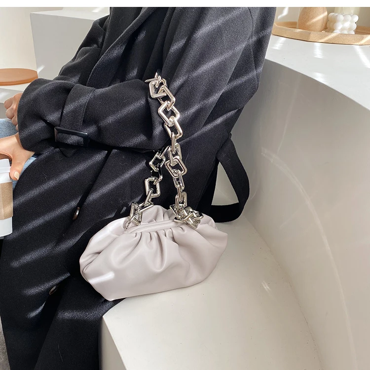 Элегантная женская мягкая сумка через плечо зимняя новая качественная кожаная женская дизайнерская сумка винтажная сумка через плечо с цепочкой