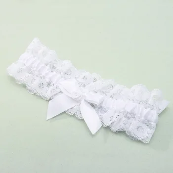 

Beautiful Lace With Ribbon Bowknot Wedding Garters