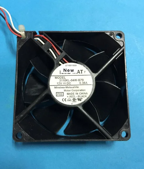 Для NMB-MAT 3110KL-04W-B79 S00 Сервер вентилятор охлаждения 12V 0.38A 80x80x25 мм 3 провода |