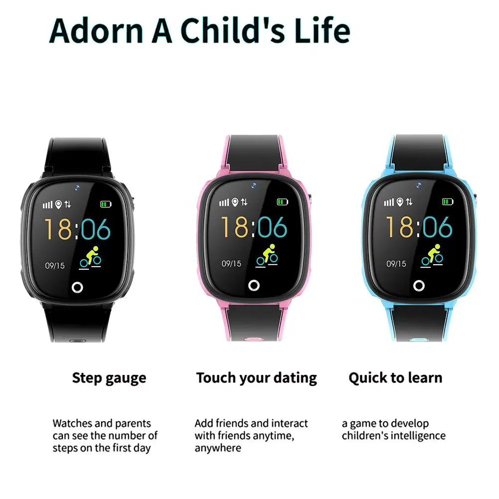 HW11 gps трекер Детские умные часы детские часы телефон позиционирование IP67 водонепроницаемые часы для мальчиков и девочек с функцией экстренного вызова