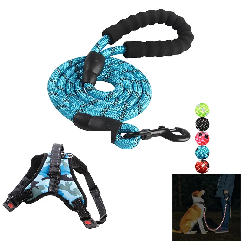 

Pet Products Dog Leash Pet Dog Collars Vest Harness Running Leashes Heavy Duty Reflective Tape Rope Leash Puppy Walking Lead