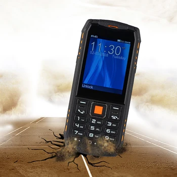 

3G Big Button IP68 Waterproof Shockproof Rugged Unlocked Bar Mobile Phone Large Screen Big Battery Flashlight SOS family Parent