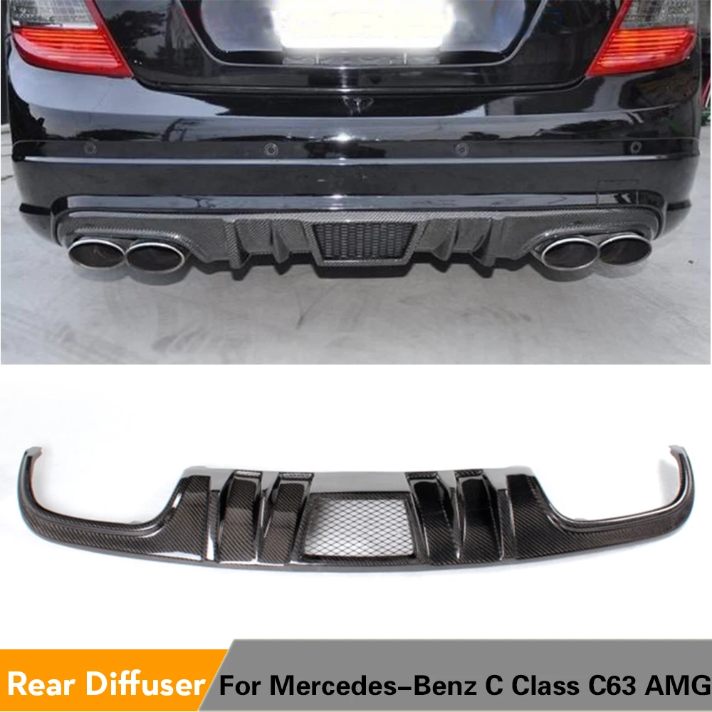Carbon Fiber Hinten Lip Diffusor Fur Mercedes Benz C Klasse W204 C63 Amg 2008 2009 2010 2011 Pre Facelift Auto Tuning Teile Rear Bumper Lip Bumper Liprear Bumper Diffuser Aliexpress
