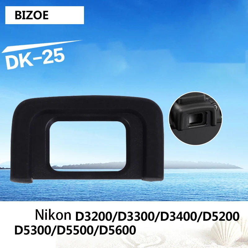 

BIZOE DK-25 Camera Rubber Black Eyecup Viewfinder Eyepiece for Nikon D3200 D3300 D3400 D5100 D5200 D5300 D5500 D5600 SLR