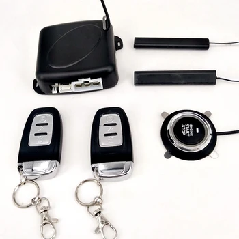 

Hot 9Pcs Car SUV Switch Keyless Entry Engine Start Alarm System Push Button Remote Starter Stop Auto Anti-theft System Universal