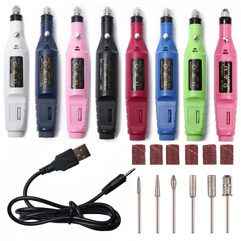  10000 20000 RPM Electric Nail Drill Machine Manicure Machine Nail Art File Nail Drill Bits Set Tool