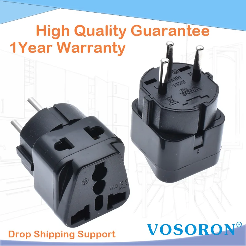 ISRAEL Travel Adapter 2 Way Outlet Power Plug Change AU/ US/EU/UK to