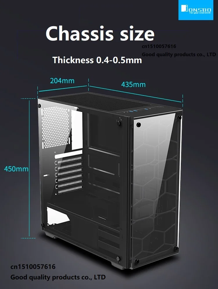 JONSBO T02 черный Средний башенный шасси ATX/Поддержка 240 водяного охлаждения