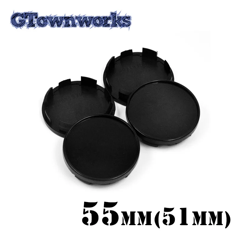 4pcs 55mm Black Flat Wheel Center Cap For #6LL601171 Car Rim Hubcap Dust Cover Accessories | Автомобили и мотоциклы