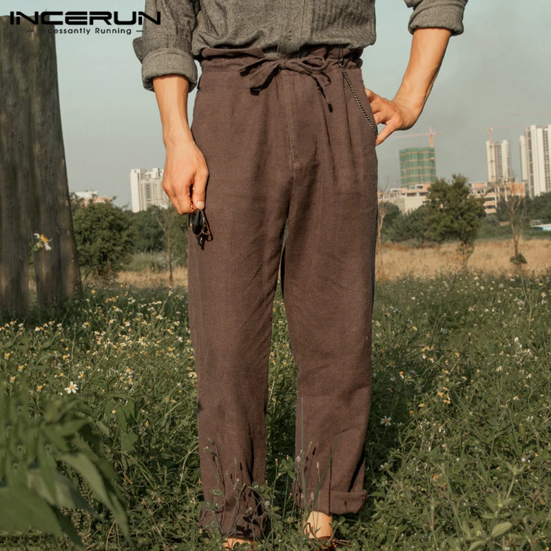 mens baggy linen pants