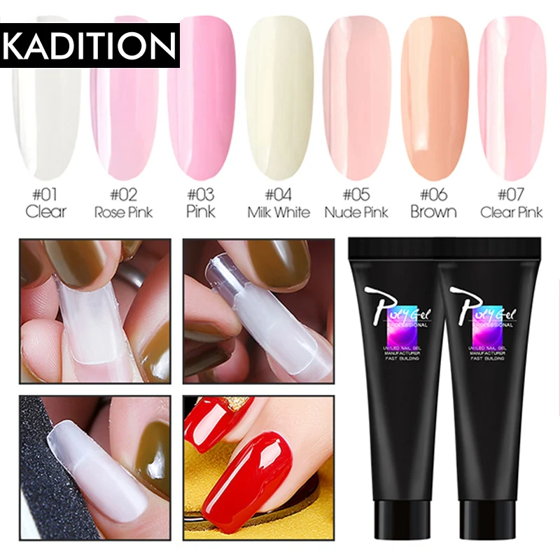 

KADITION New Poly Gel Extension Gel 11g UV Fast Builder Extension Camouflage LED UV Polygel Nail Polish Gel Polish Manicure