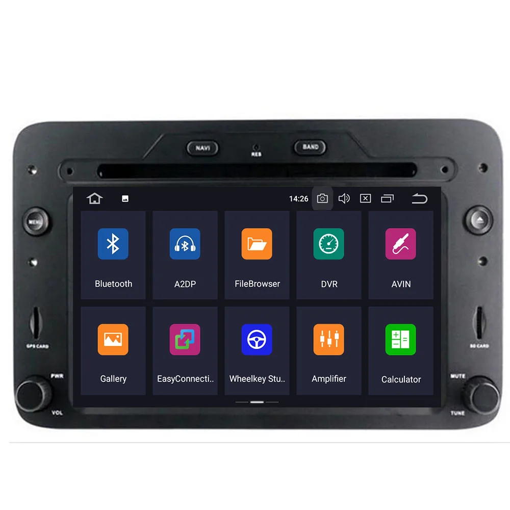 Sale 2 Din Auto Radio Android 9.0 4+64G For Alfa/Romeo/Spider/Brera/159 Sportwagon RAM 4G Car Multimedia Video DVD Player GPS USB DVR 1