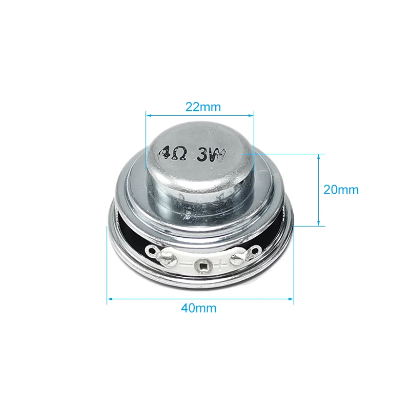 2pcs 40mm Waterproof Full Range Speaker 1.5 Inch 3W 4 Ohm 8ohm Audio Portable Speakers for DIY Waterproof Bluetooth Speaker