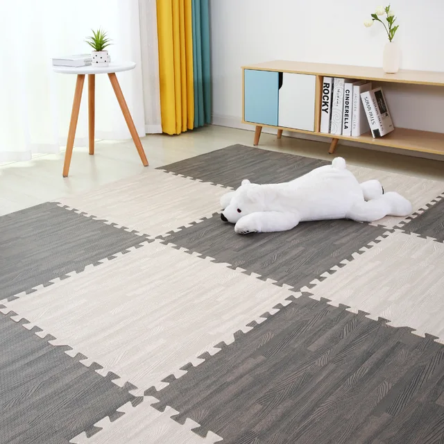 EVA Foam Baby Play Gym Puzzle Mat Wooden Interlocking Exercise Tiles Crawling Carpet And Rug for Kids Soft Floor Game Activity 5