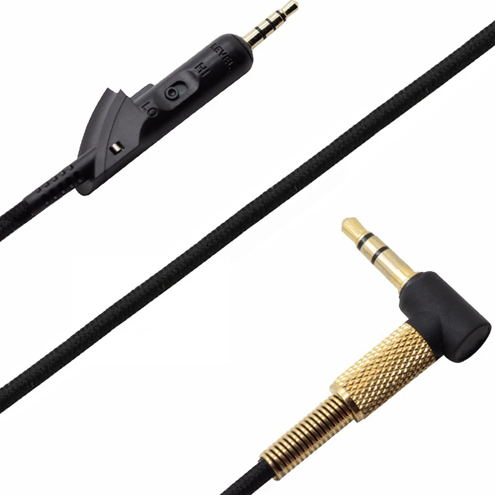 Replacement Braided OFC Aux 3.5mm Cable Extension Cord Wire Line for Bose QC15 QC2 QuietComfort 15 2 Headphones