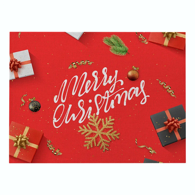 Elife Merry Christmas скатерти узор 42*32 см Лен красный снеговик украшения кухни Кофейня