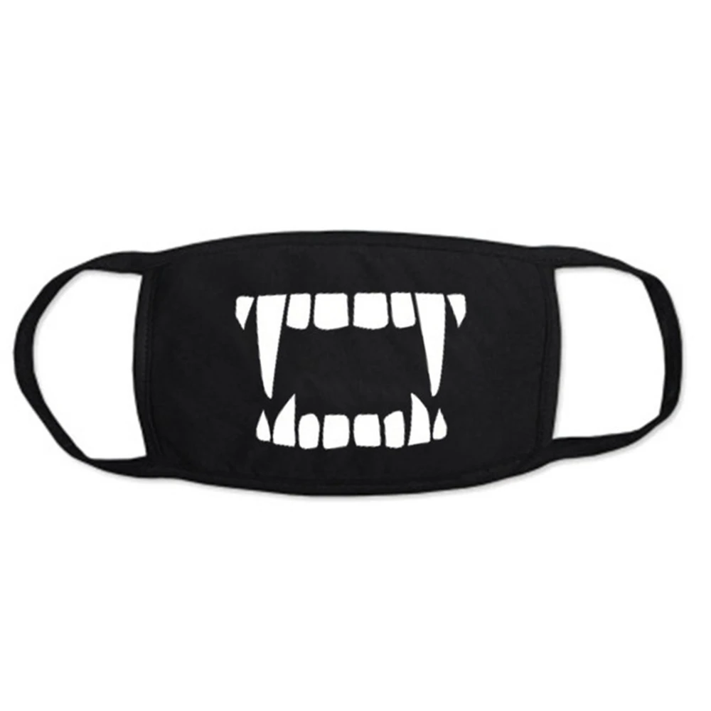 

New Korean Kpop Cotton Fabric mouth face mask Dustproof Cool Black Mask 3 layers 1Pcs