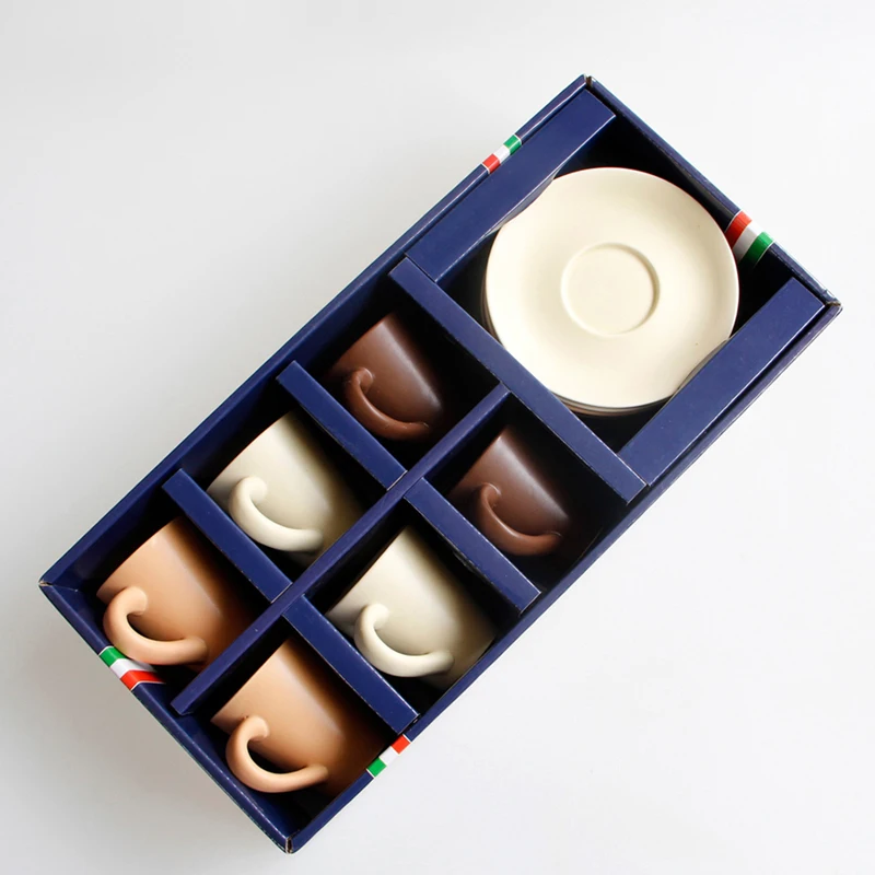 Портативная кофейная чашка эспрессо в скандинавском стиле матовый набор