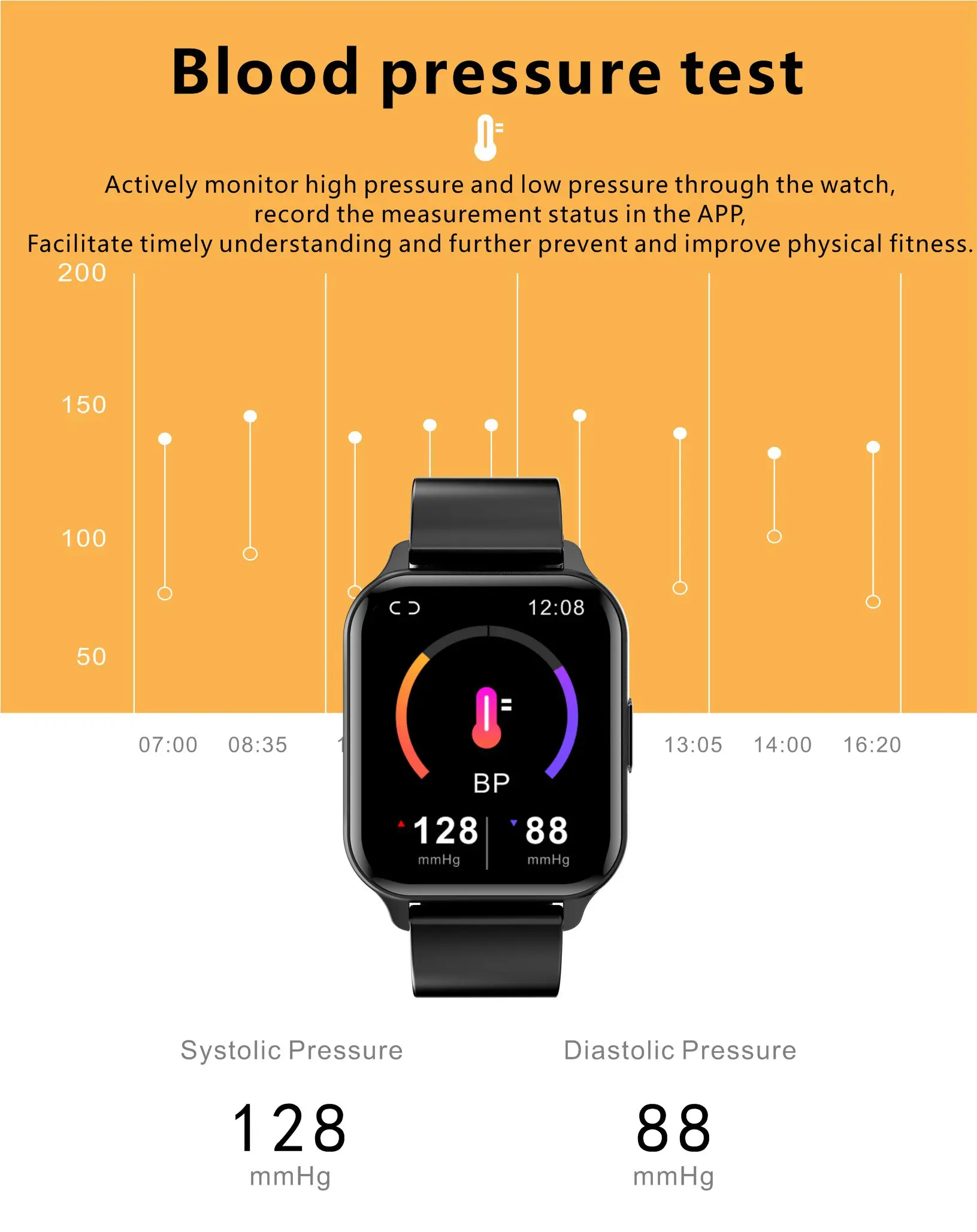 2022 Body temperature,Health monitoring of heart rate, blood pressure and blood oxygen，Music control ,IP68 Smartwatch