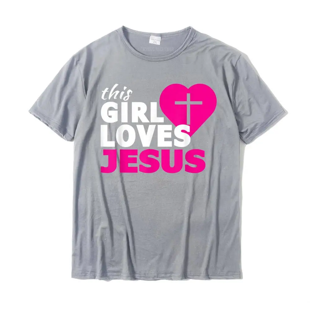 Custom Tops Tees New Arrival O Neck cosie Short Sleeve All Cotton Men T Shirt Street Sweatshirts Free Shipping This Girl Loves Jesus Faith Based Christian T-Shirt__26909 grey