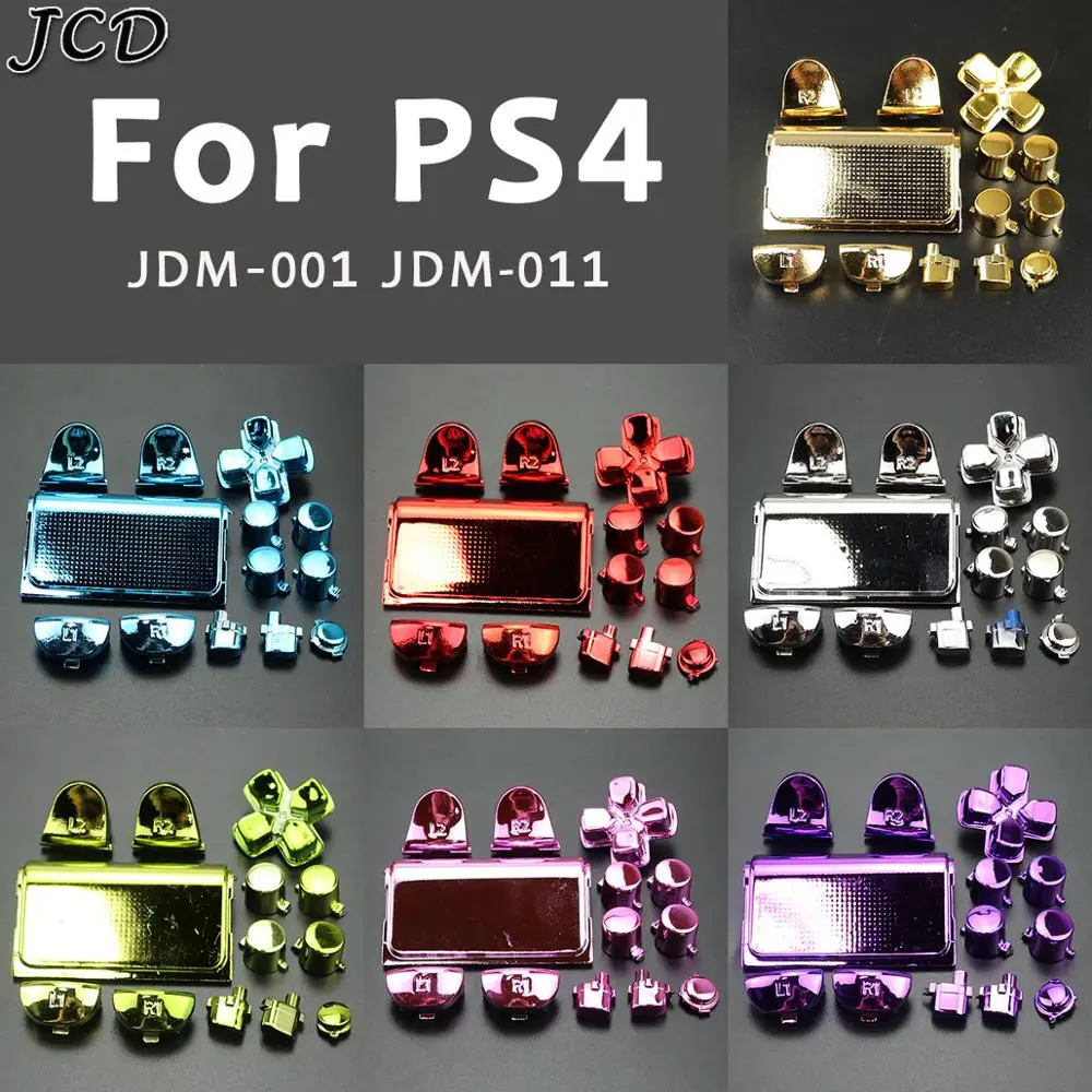 Набор хромированных кнопок для беспроводного контроллера JCD Dpad R1 L1 R2 L2 набор Sony PS4