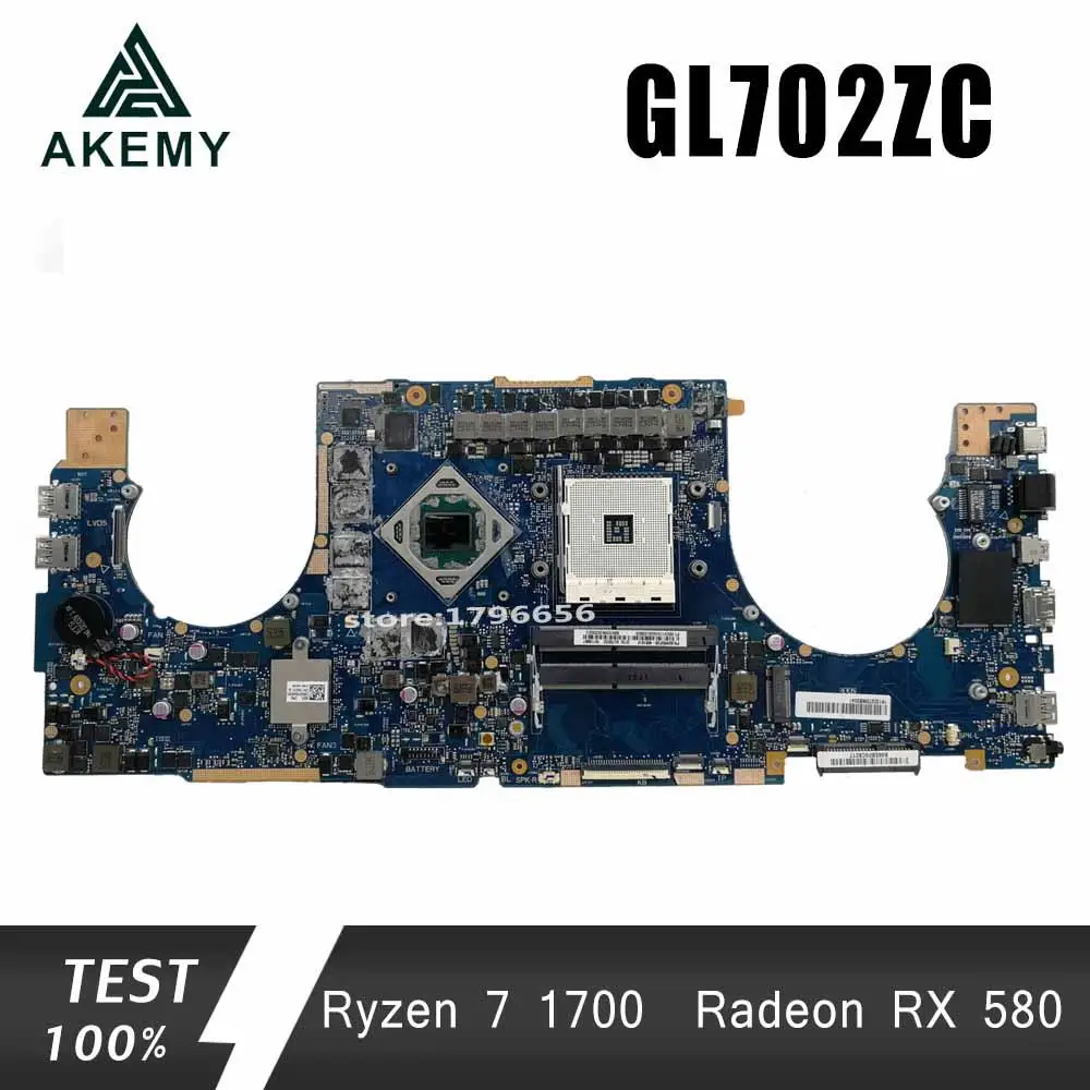 cheap GL702ZC Motherboard Ryzen 7 1700U Radeon RX 580 For ROG ASUS S7ZC GL702ZC Laptop motherboard GL702ZC Mainboard