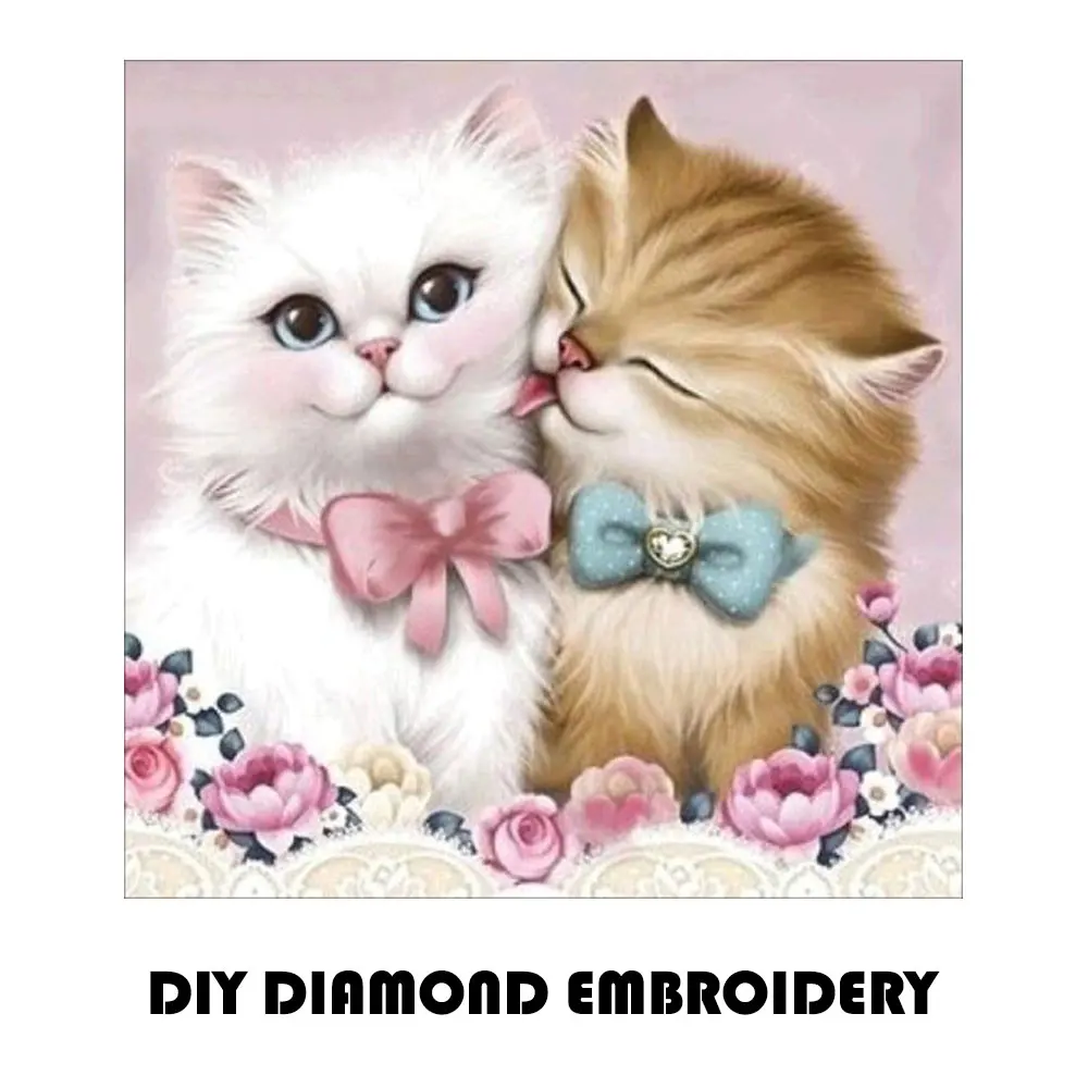 SOLEDI Cat популярный бриллиантовый рисунок Рождество DIY спальня современная вышивка крестиком круглые стразы свадебный Декор 5D красивый