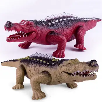 

Lifelike Electric Crocodile Crawling Animal Model Luminescent Sound Kids Toy