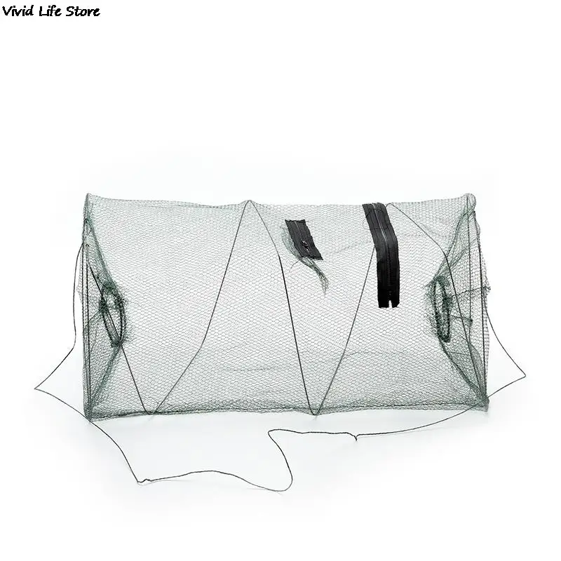 Fishing net Mesh Trap Shrimp Traps Foldable Crab Fish Crawdad Minnow Bait Cast Dip Net Cage | Спорт и развлечения
