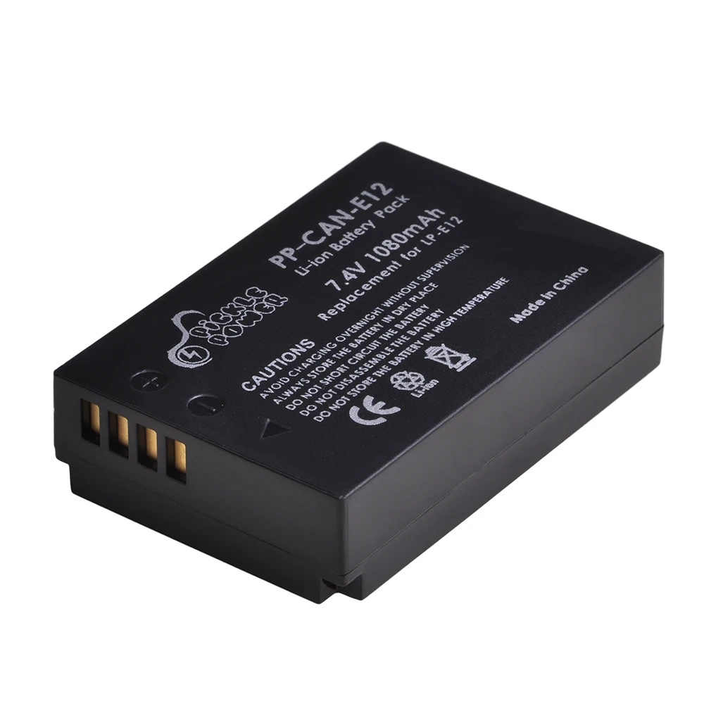 LP-E12 LP E12 LPE12 Battery+LED USB Dual Charger with Type C for Canon Rebel SL1 100D, EOS M, EOS M2, EOS M10 EOS M50 SX70 HS 