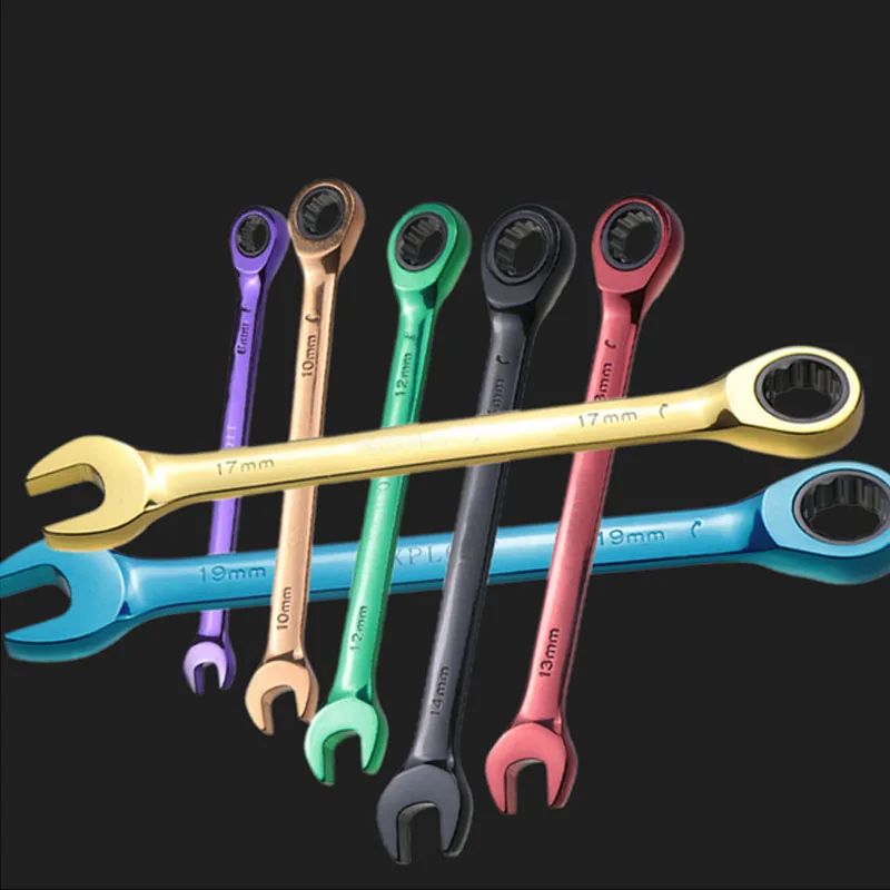 

Ratchet Combination Metric Wrench Set Fine Tooth Gear Ring Torque and Socket Wrench Set Nut Tools for Repair A Set of Wrench