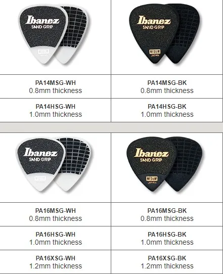 Ibanez Grip Wizard Series Sand Grip Plectrum Electric Acoustic ...