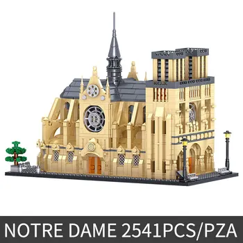 

2541PCS MOC Streetview Classic Architecture NOTRE DAME CATHEDRAL of Paris Building model Blocks Brick Landmark Kids Toys Gifts