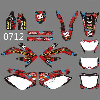 

New Full Graphics Decals Stickers Custom Number Name Glossy Bright Stickers Waterproof for HONDA CRF250X 2004-2012