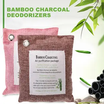 

1pcs 200g Air Purifier Bag for Car Home Shoes Activated Bamboo Charcoal Dehumidifier Odor Remover moistureproof Air Freshener