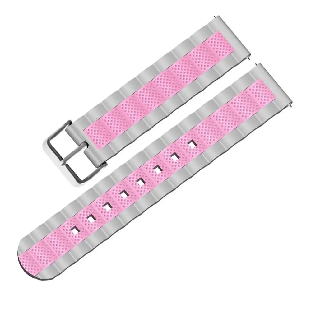 20 мм ремешок для Huami Amazfit Bip band Силиконовый смарт-браслет аксессуары ремень для Xiaomi Amazfit Bip Galaxy 42 мм браслет ремешок - Цвет ремешка: gray pink