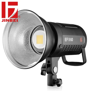 

JINBEI EFII-60W LED Video Light Continuous 60Ws Ra＞96 F970 Battery(Not Included) with Bowens Mount Reflector for Video Li