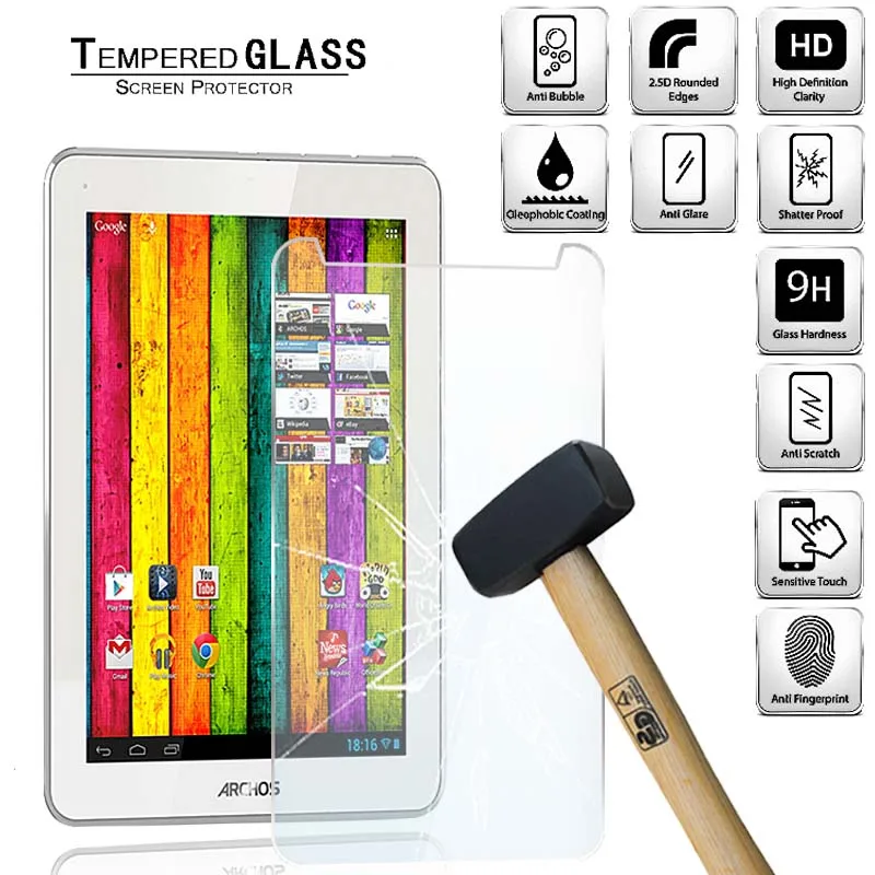 

Tablet Tempered Glass Screen Protector Cover for Archos 80 Titanium 8.0 Inch Full Coverage Anti-Fingerprint Tempered Film