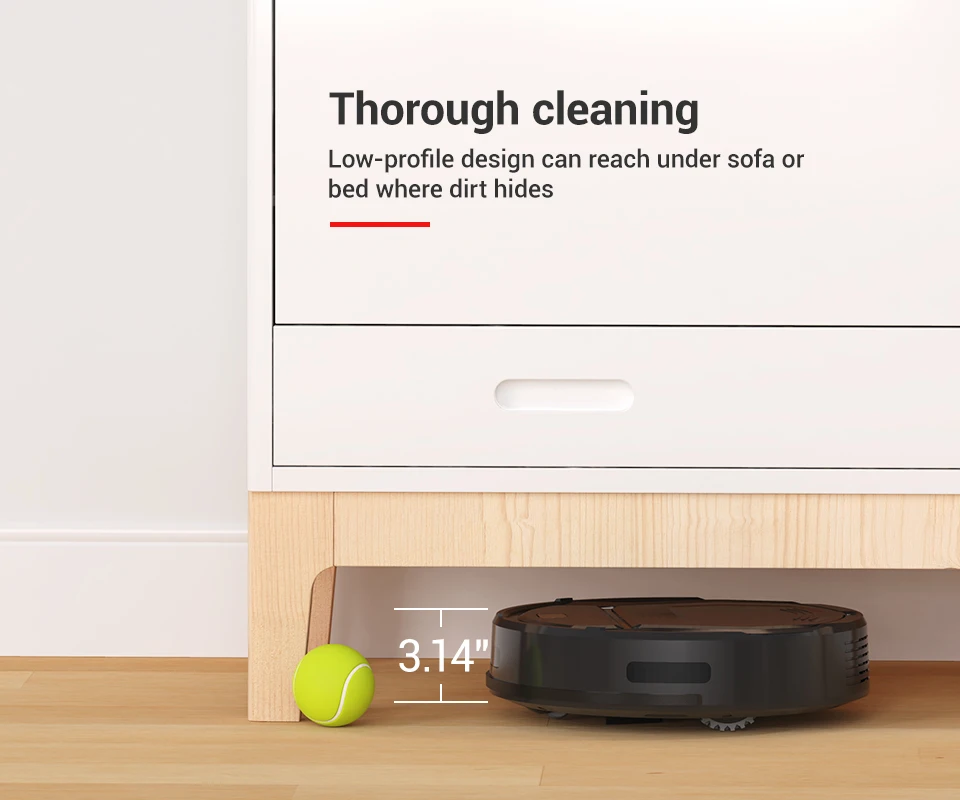 Lefant M201 Mini Robot Vacuum Cleaner For Home pet hair, hard floor