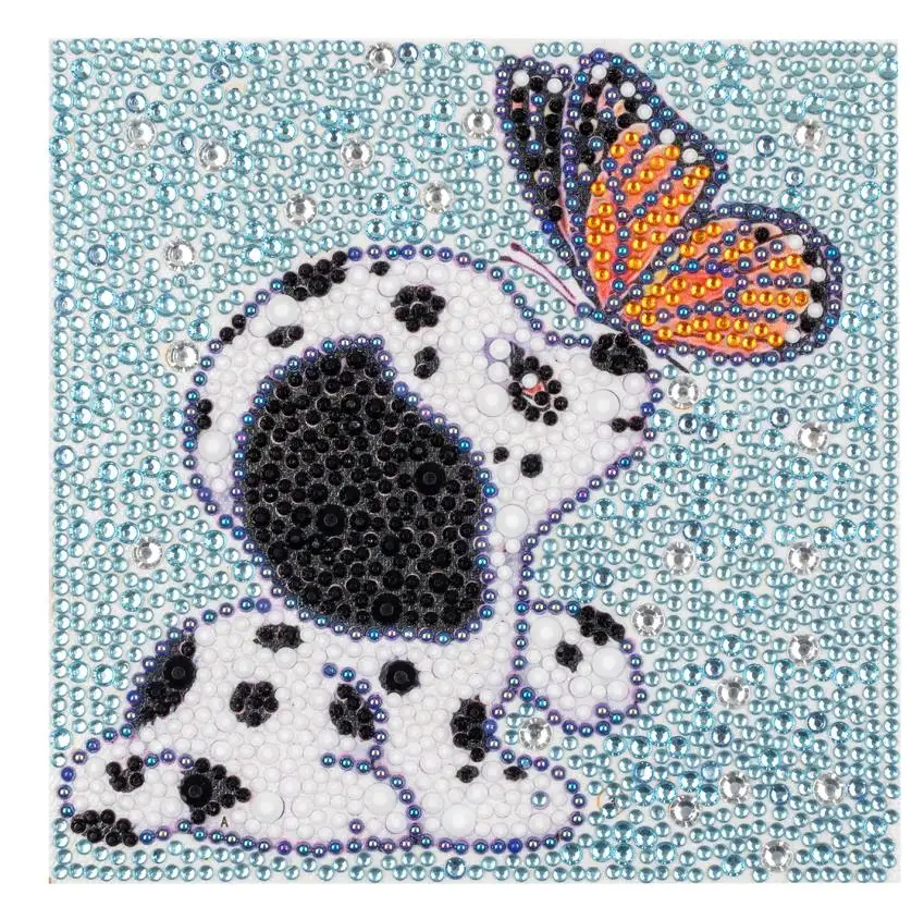 DIY Diamond Painting by Number Kits for Kids Cartoon Animal Dog Turtle Crystal Rhinestone Diamond Embroidery Mosaic for Children 