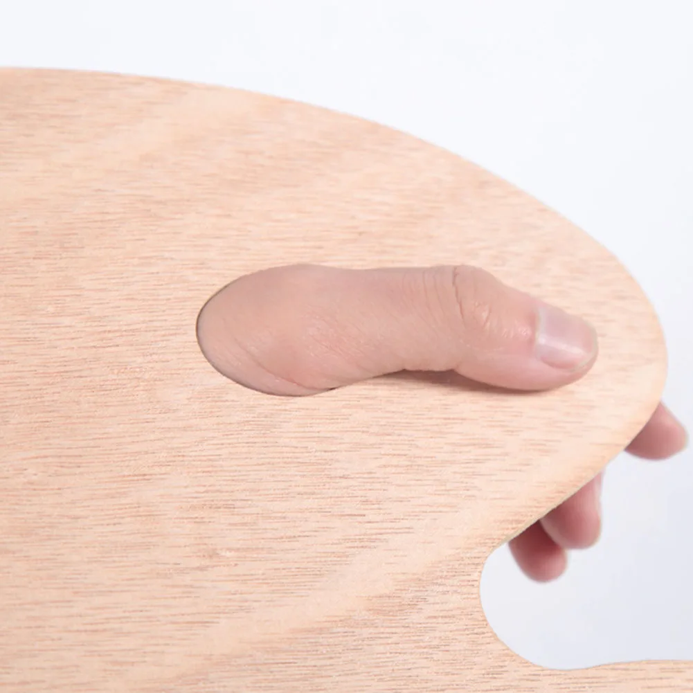 Картина маслом художника акриловые деревянные товары для рукоделия плоские овальные акварельные с отверстием для большого пальца лоток гладкая палитра