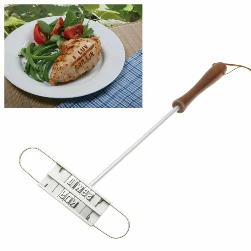DIY барбекю гриль мясо стейк Брендинг Утюг со сменными буквами инструмент имя набор барбекю Инструменты Наборы