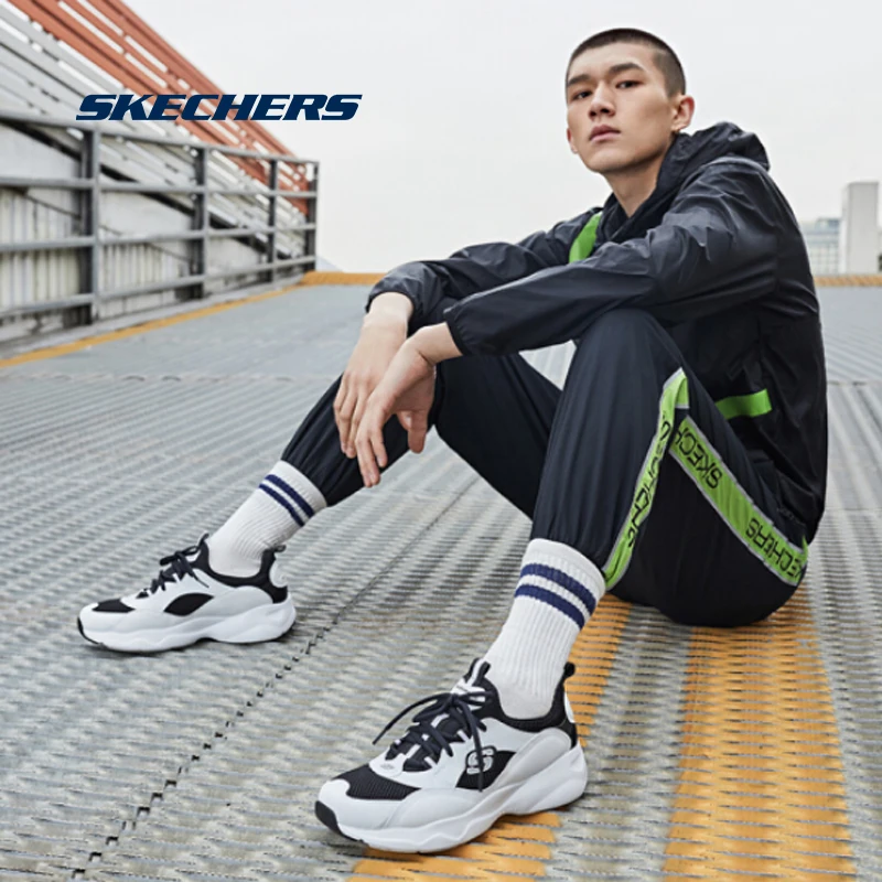 Skechers/Повседневная обувь; Мужская Спортивная обувь D'lites на массивном каблуке; обувь на платформе со шнуровкой; кроссовки; брендовая Роскошная оригинальная обувь; 666095-bmkw
