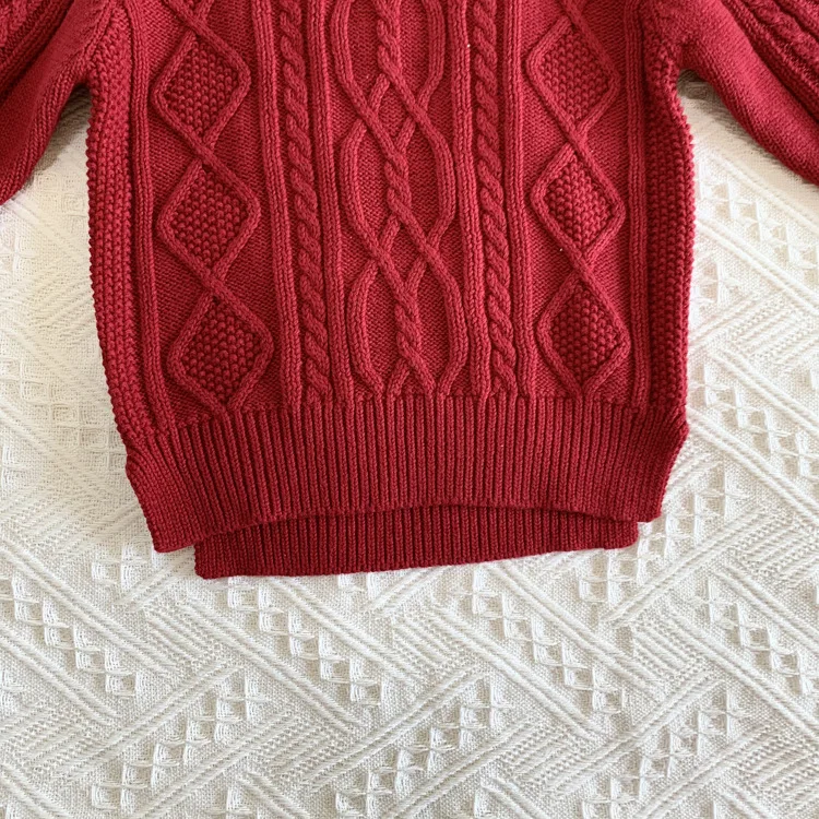 Осенне-зимний пуловер с воротником под горло из хлопка детская одежда свитер для маленьких девочек и мальчиков Базовая рубашка Детский свитер для детей