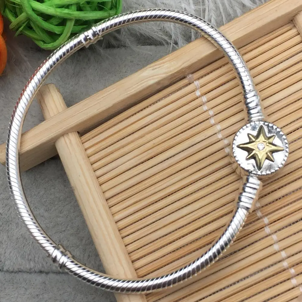 925 пробы, Серебряный классический браслет Moments Love Compass, женские очаровательные ювелирные изделия