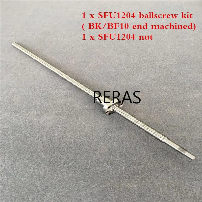 SFU1204 150 200 250 300 350 400 450 500 550 600 650 мм шариковый винт с фланцем 1204 одношариковая гайка