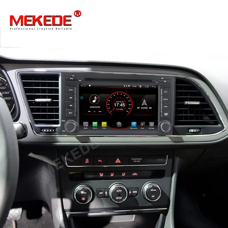 MEKEDE HD 2 ГБ+ 16 ГБ, Android 9,0 AV Выход Смарт мультимедийный dvd-плеер для Seat Leon- 7 дюймов gps плеер навигации радио
